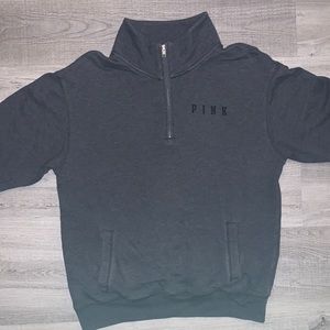 Pink Victoria’s Secret Half Zip Pullover Sweatshirt